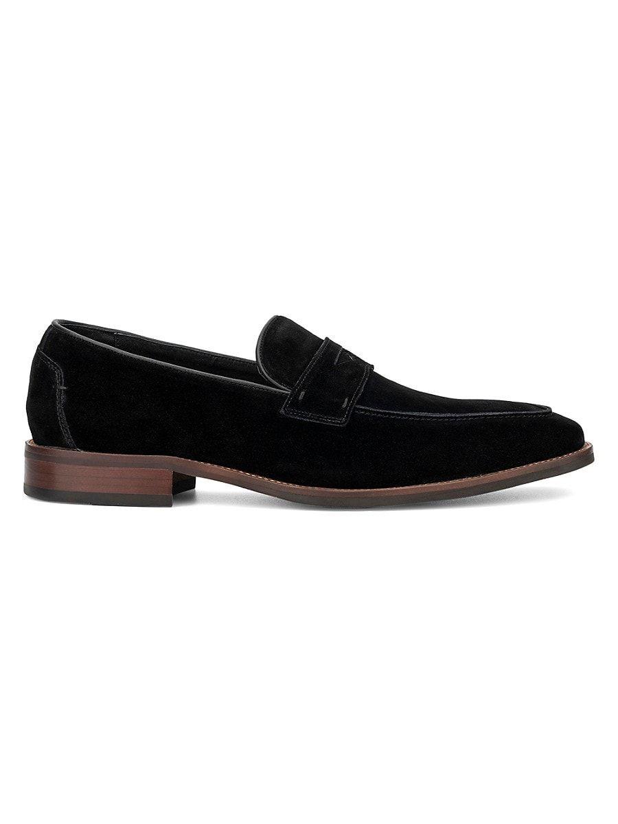 Vintage Foundry Co. Davis Suede Penny Loafers in Black for Men | Lyst