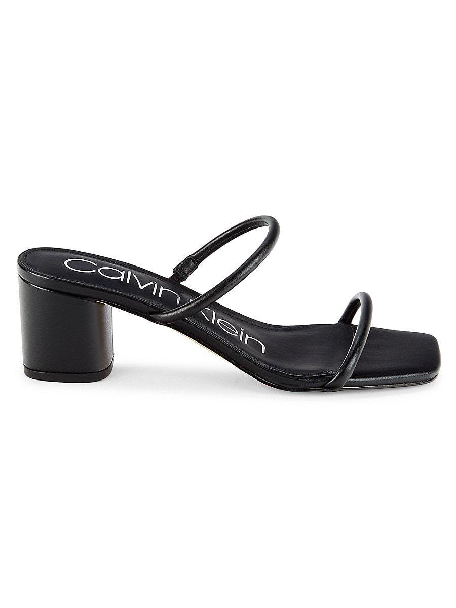 Calvin Klein Beccy Strappy Heel Sandals in Black Lyst