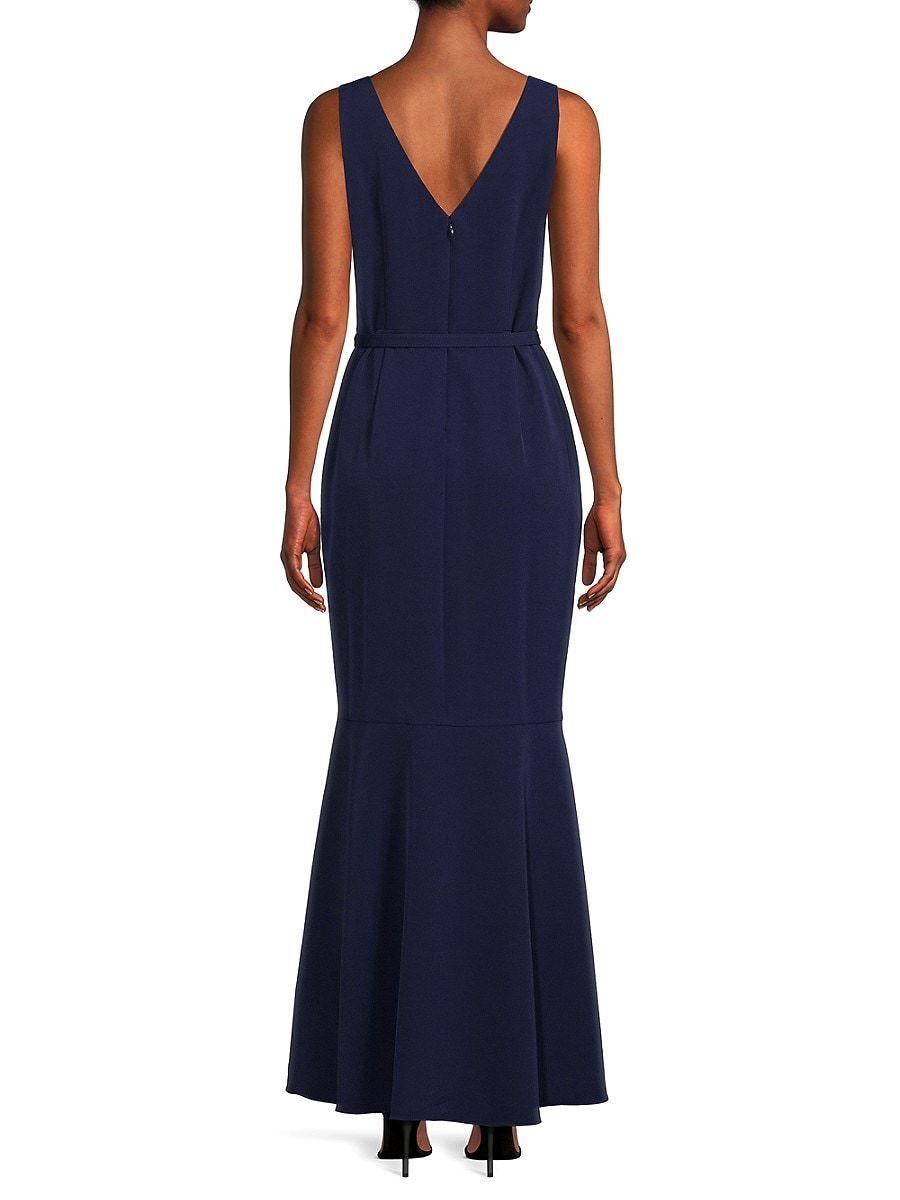 Eliza j top asymmetrical ruffle gown