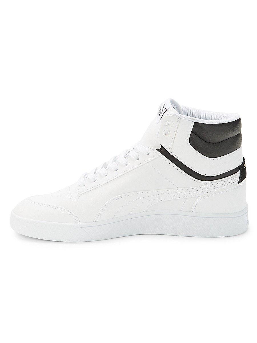 PUMA Shuffle High Top Sneakers in White for Men | Lyst