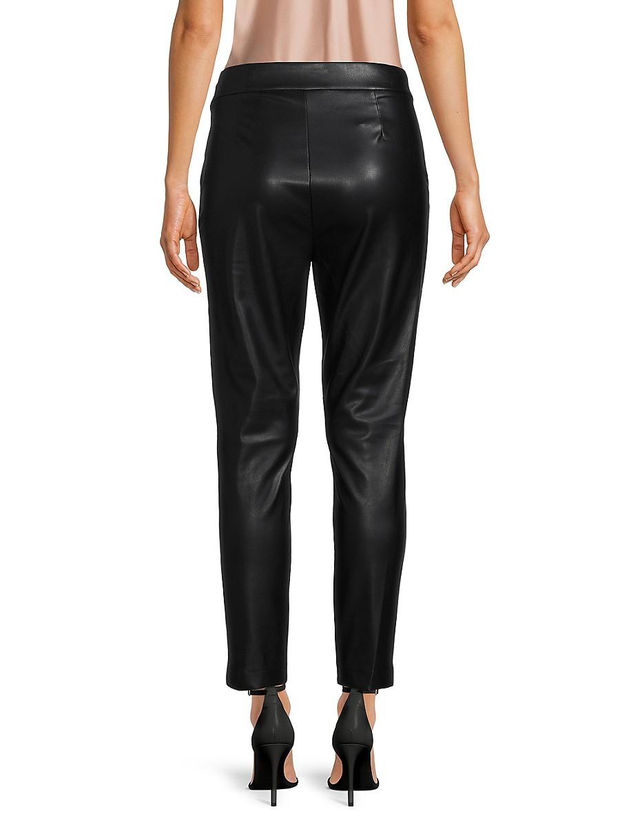 Calvin Klein Faux Leather Pants in Black | Lyst Australia