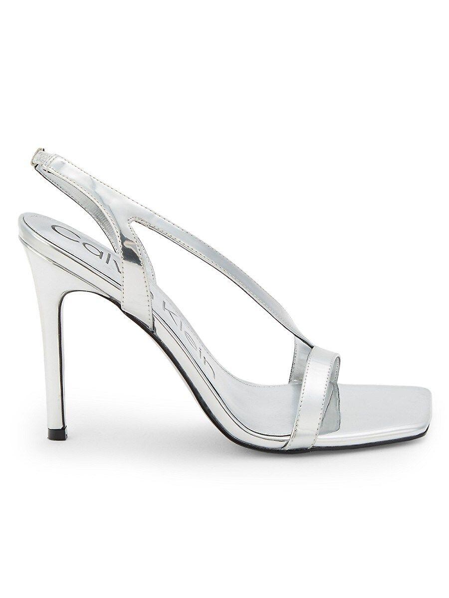 Calvin Klein Kctallon Slingback Stiletto Sandals in White | Lyst
