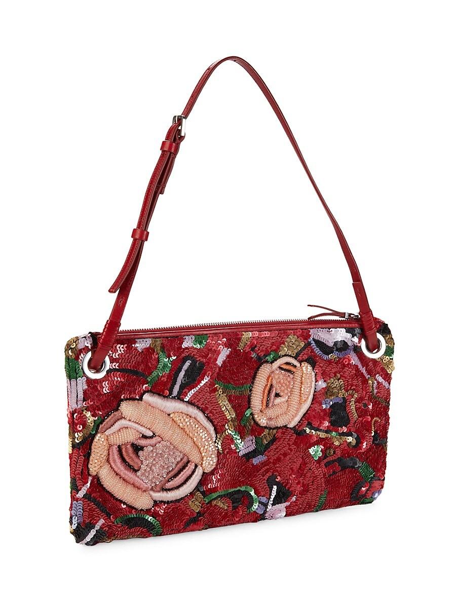 floral sequin bag