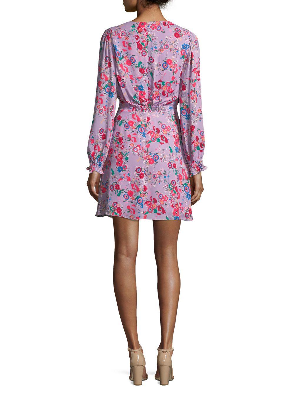 Saloni Eve Mini Dress in Lilac (Purple 