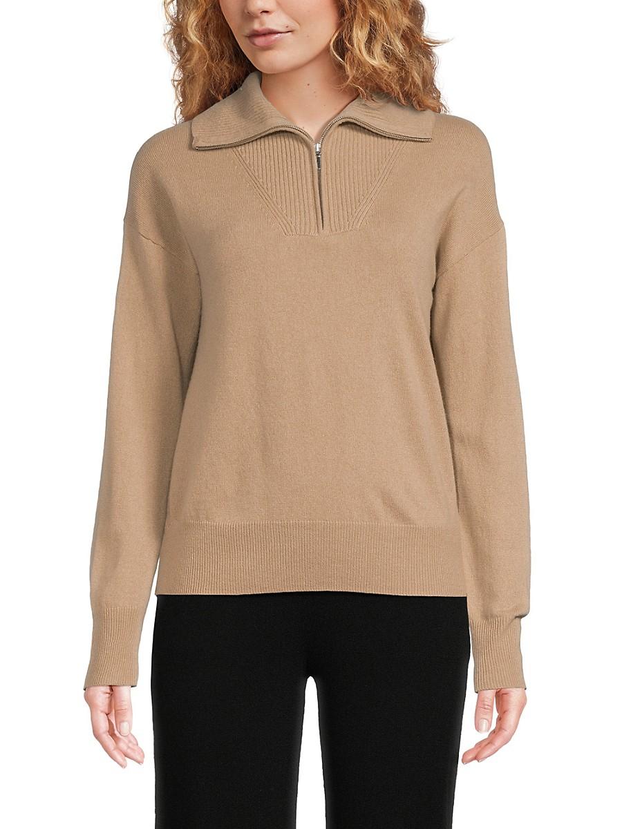 Cashmere quarter zip womens hotsell