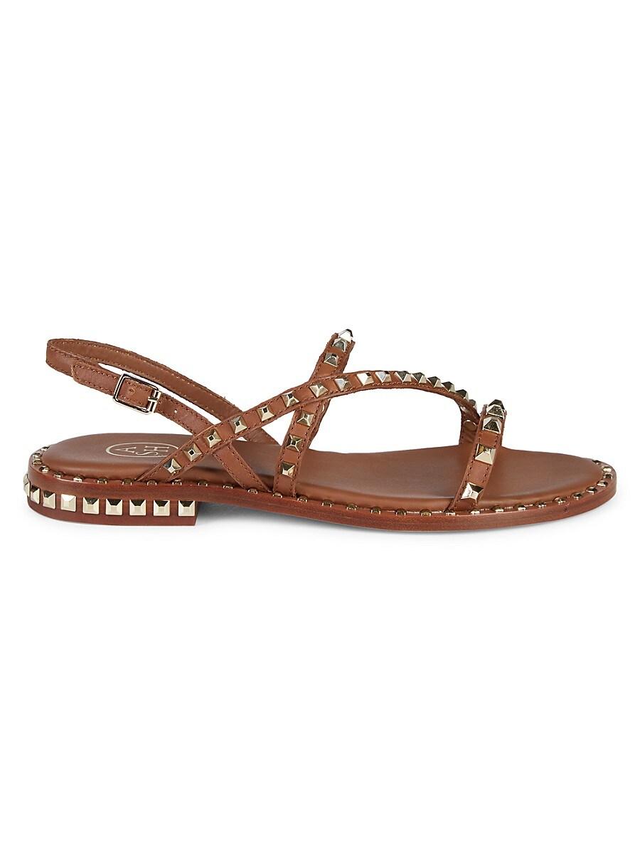 ash peace studded slingback leather sandals