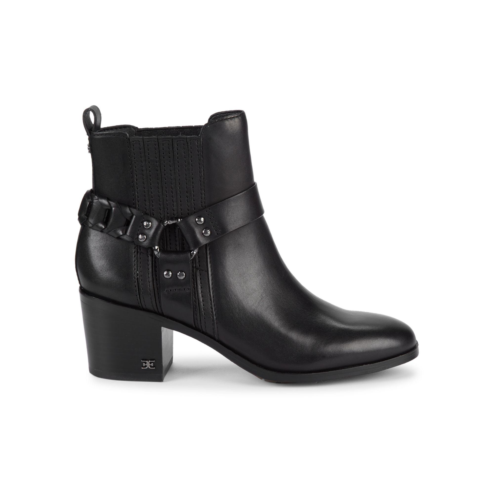 sam edelman black heels with studs