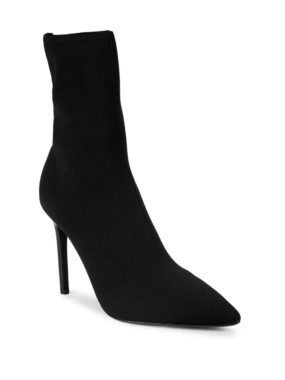 Tori Stiletto Sock Booties in Black 