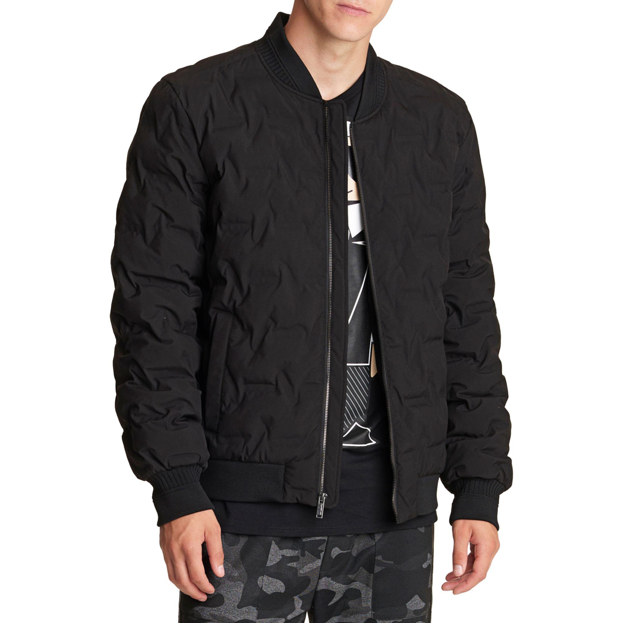 Karl Lagerfeld Synthetic Waterproof Quilted Bomber Jacket in Black for ...