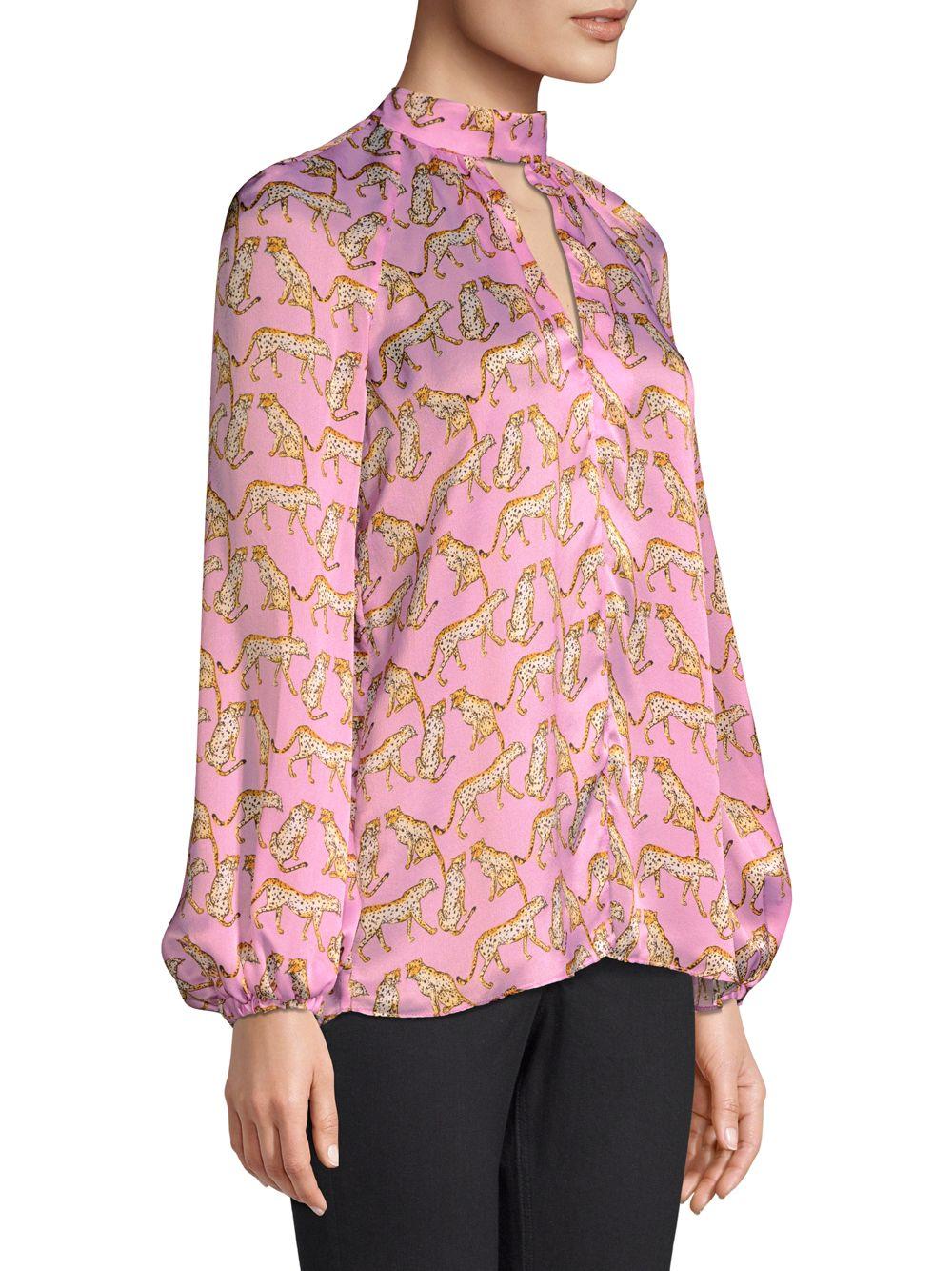 milly cheetah blouse