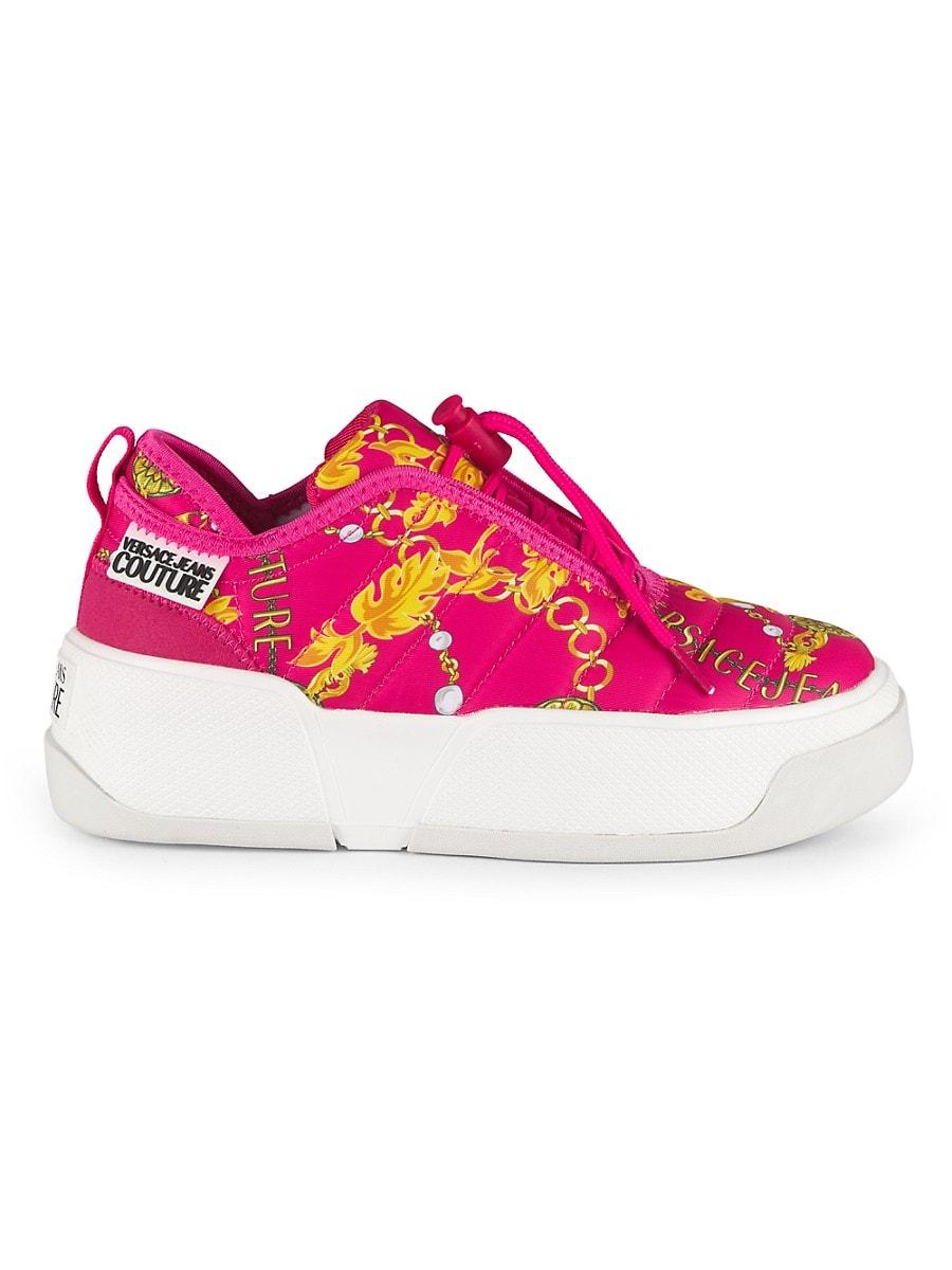 スニーカー VERSACE JEANS COUTURE Woman Sneakers Pink 78VA3SK9ZPB08 489 VERSACE JEANS COUTURE: Sneakers woman - Pink | Versace Jeans