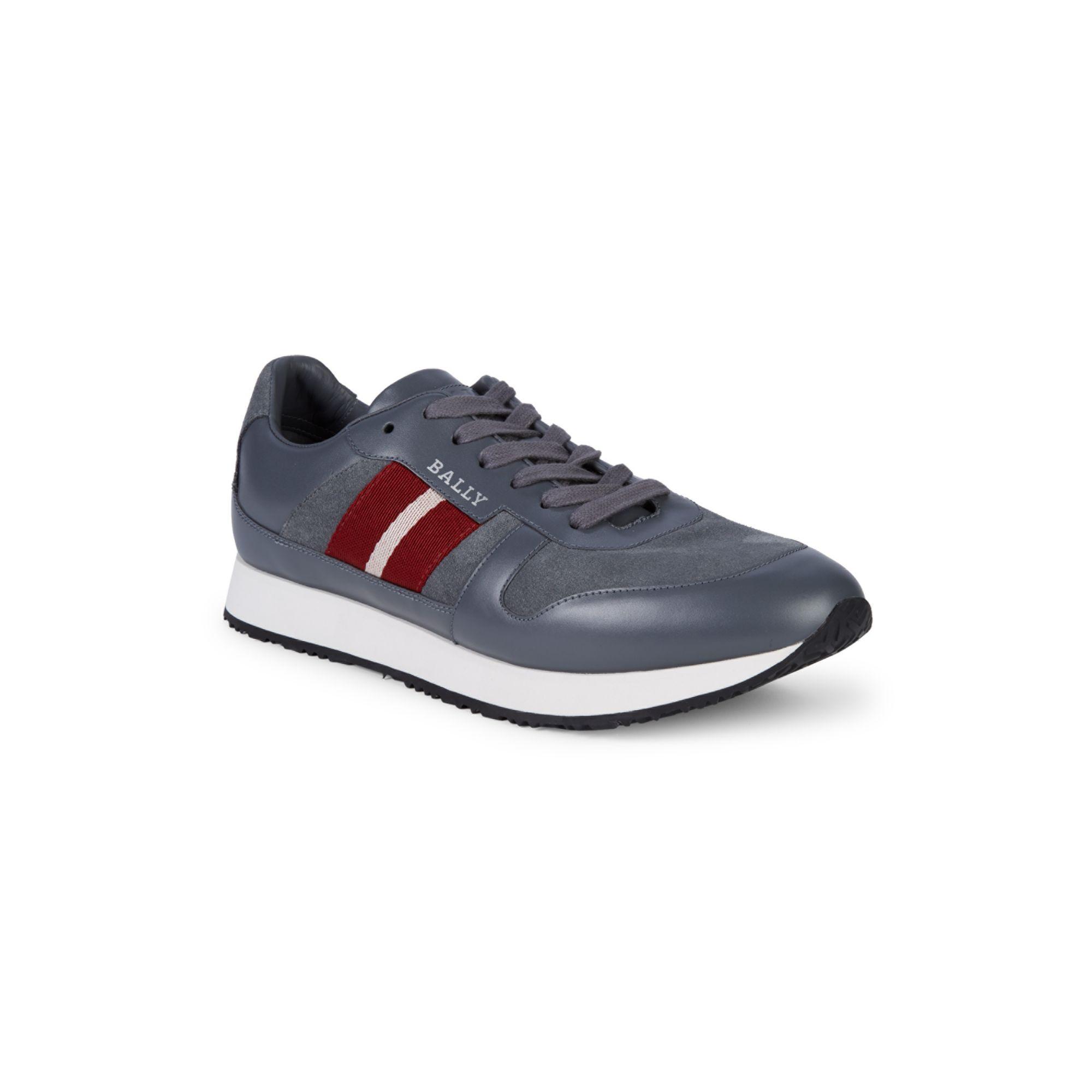 Bally Sprinter Striped Sneakers in Gray for Men | Lyst