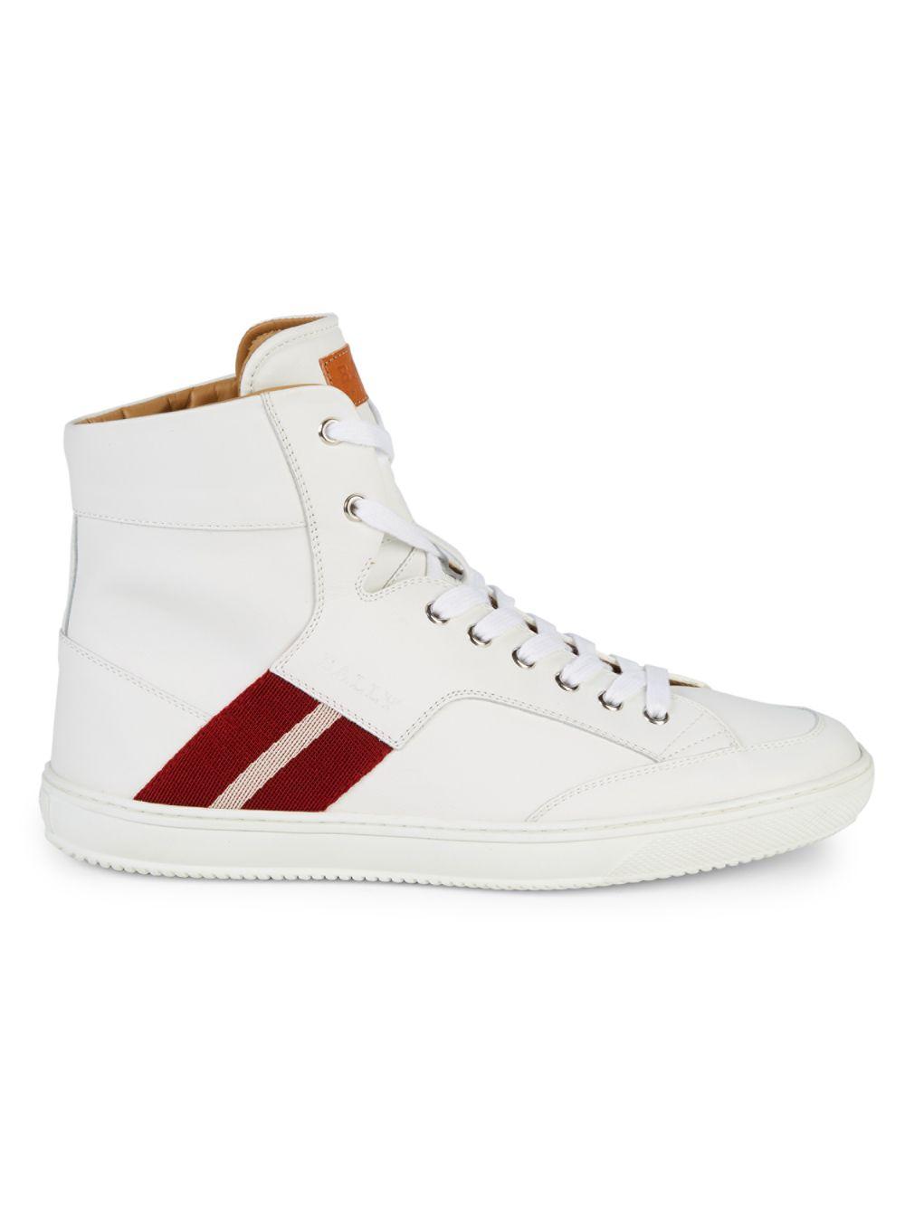 Bally Oldani High-top Leather Sneakers in White for Men - Lyst