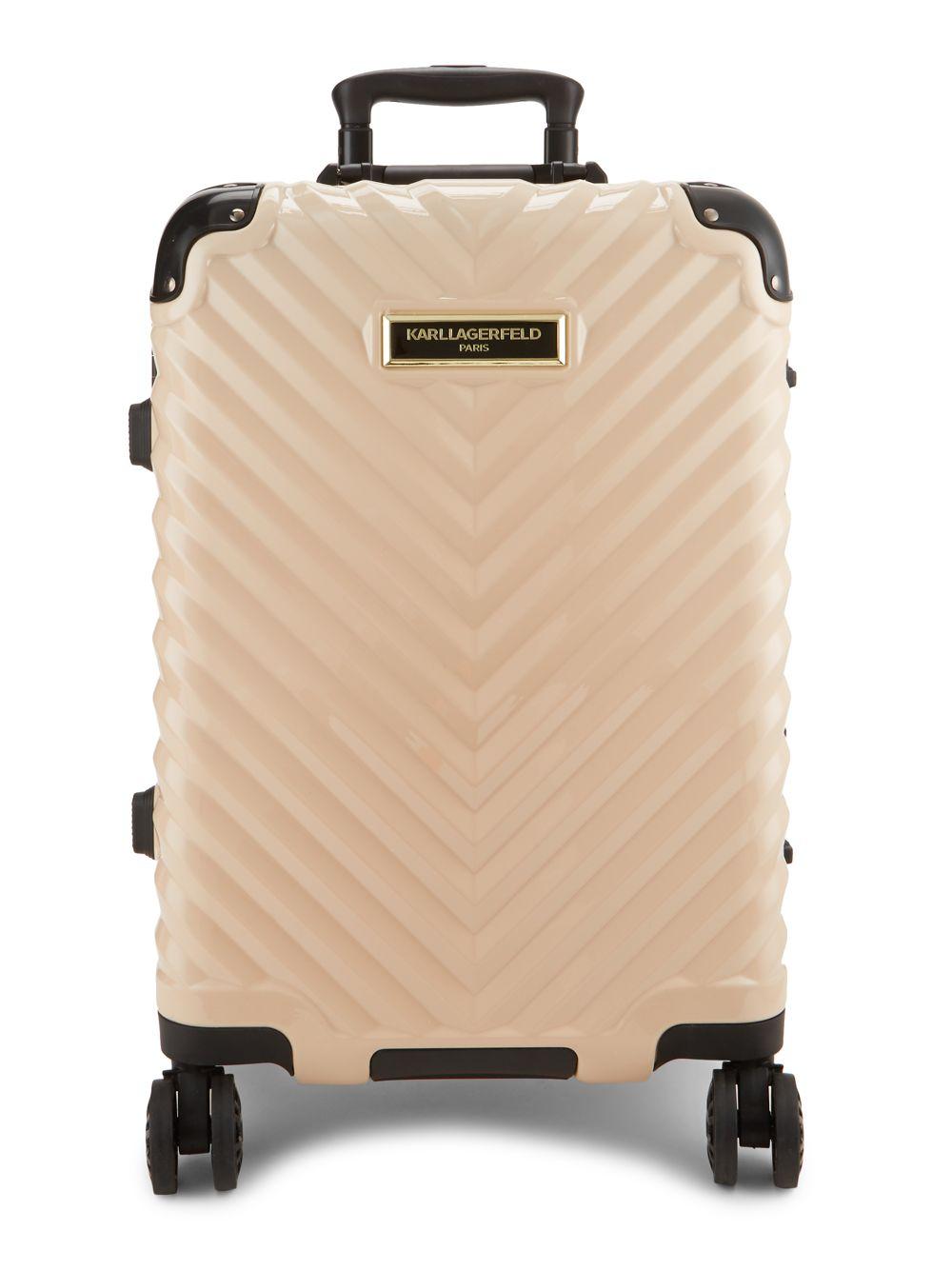 karl lagerfeld chevron luggage