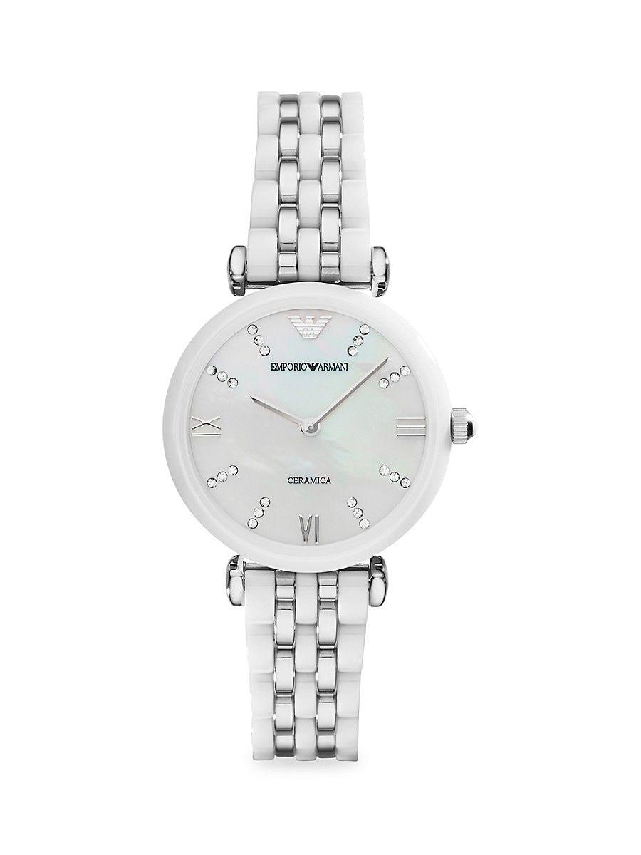 Buy Online Emporio Armani Women Round Silver Watches  ar11267  at Best  Price  Helios Store