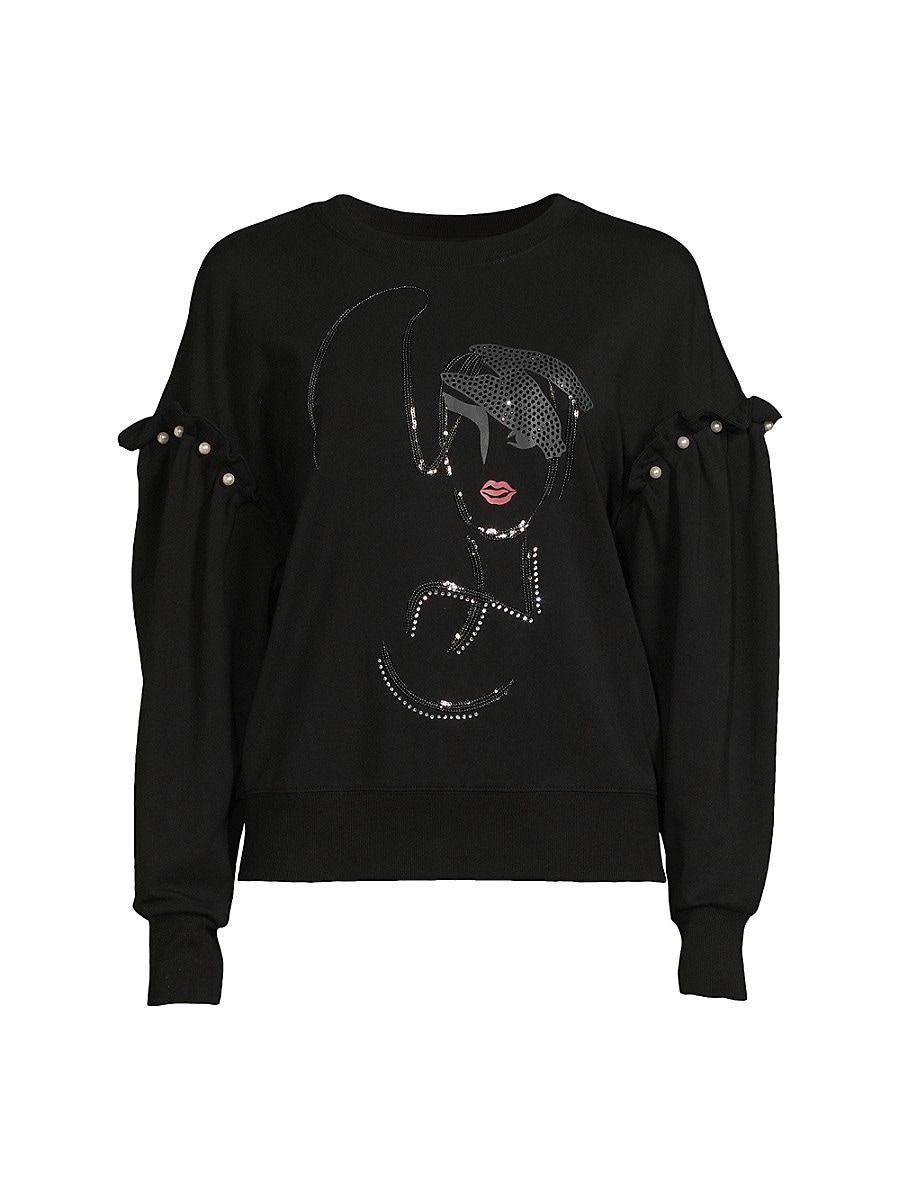 Black embellished sweatshirt new arrivals