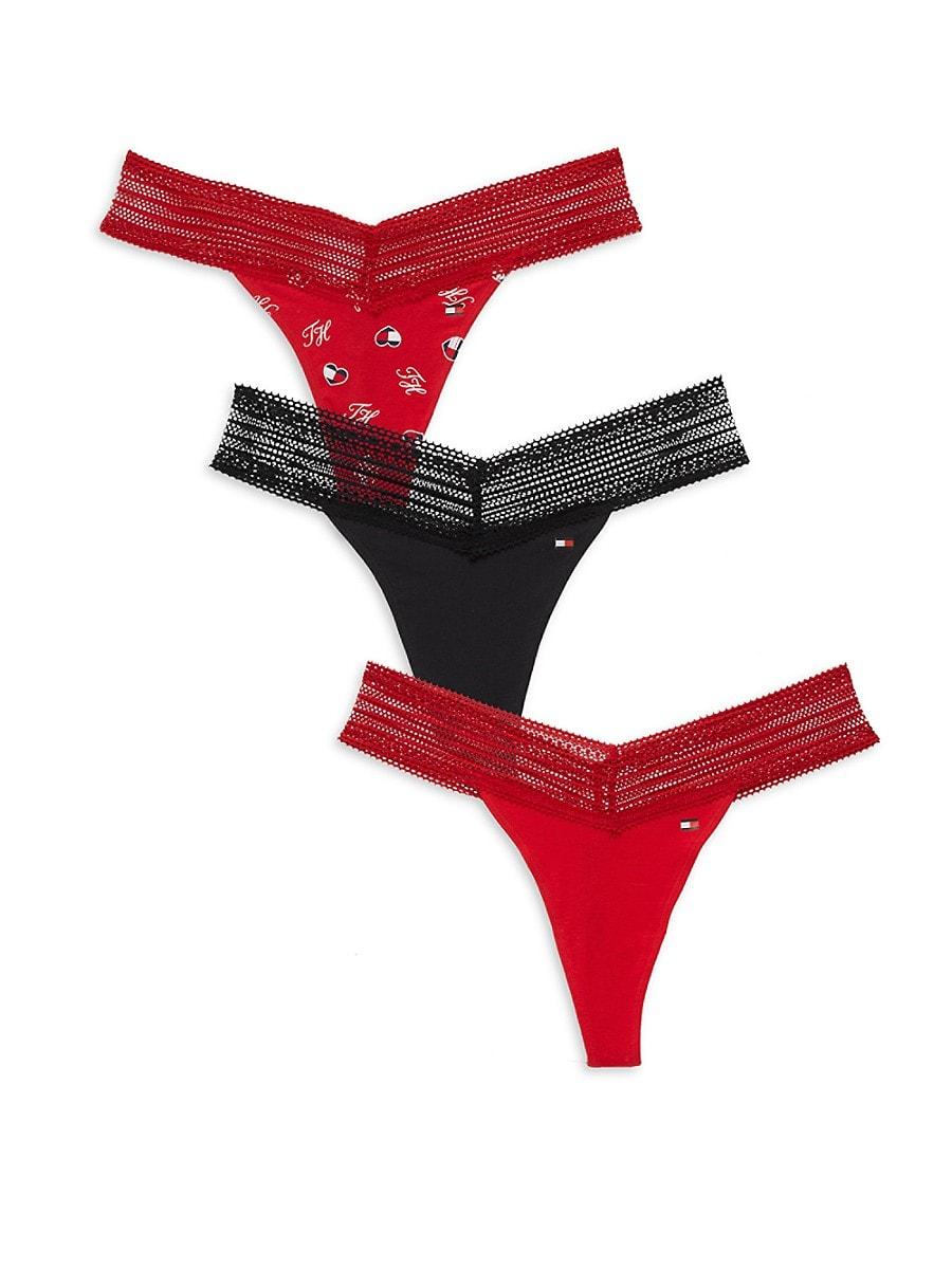 Tommy Hilfiger Womens Thong Pack of 3 