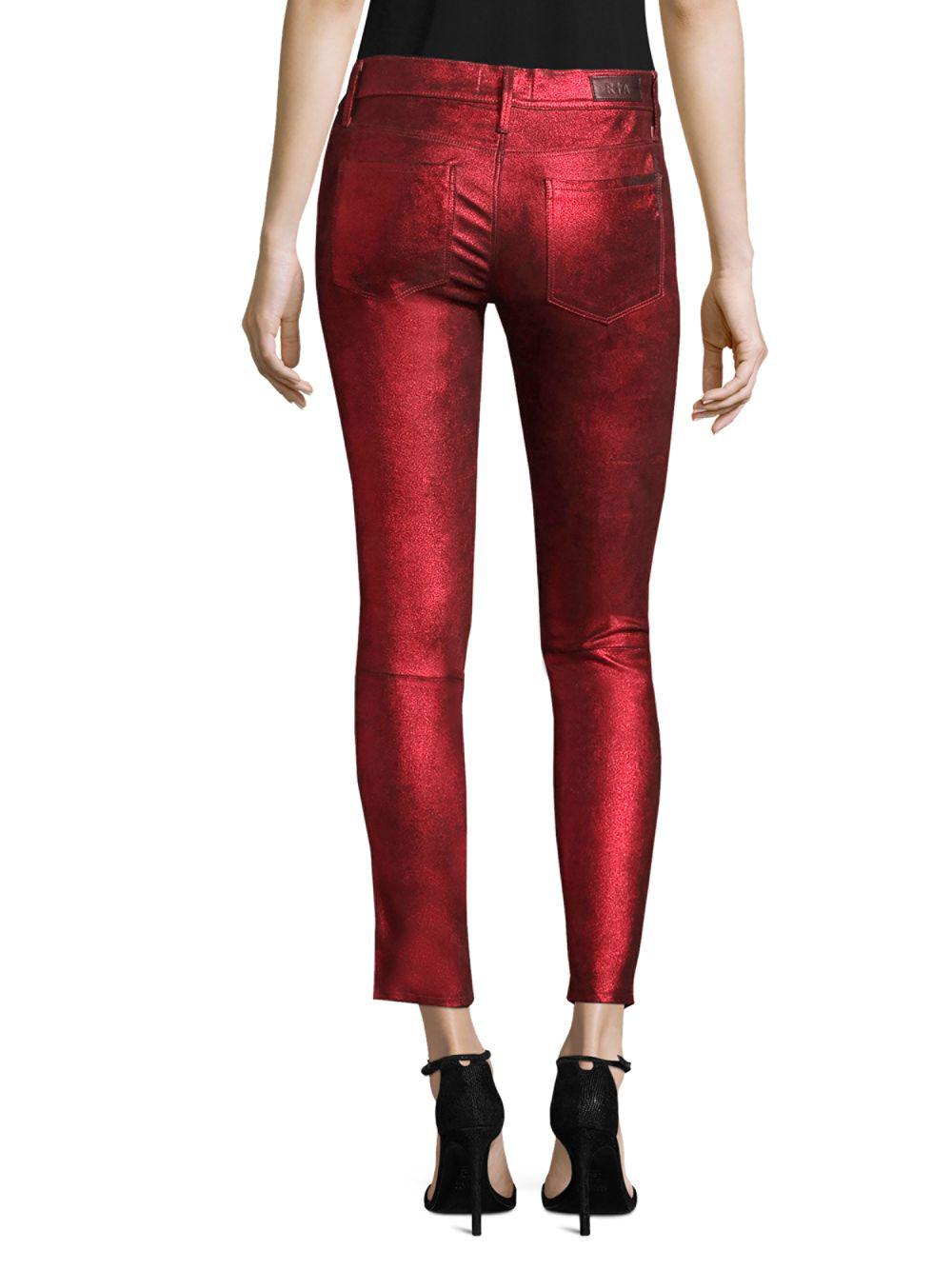 Prince red leather pants Clearance
