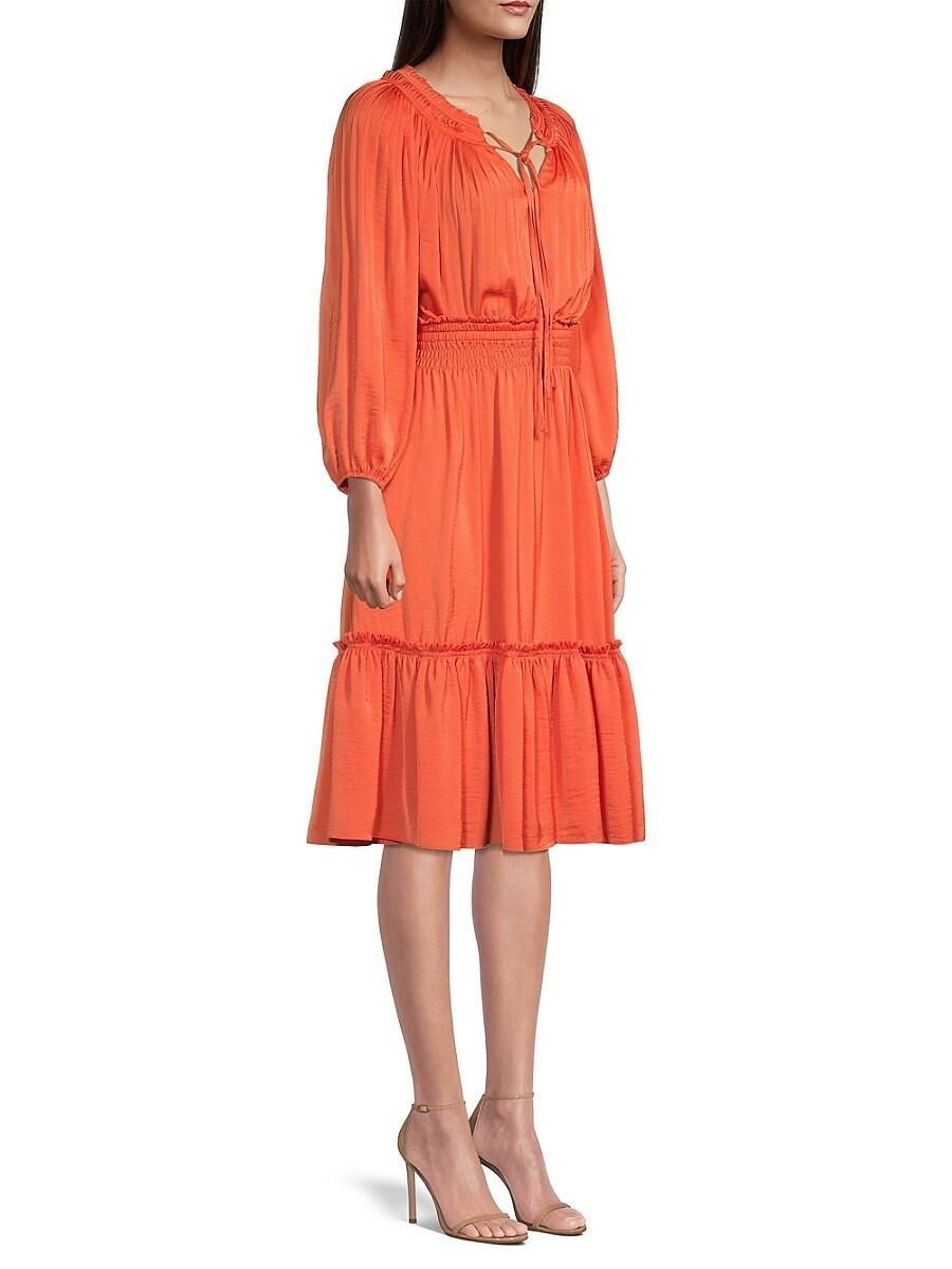 kassi wrap ruffle dress