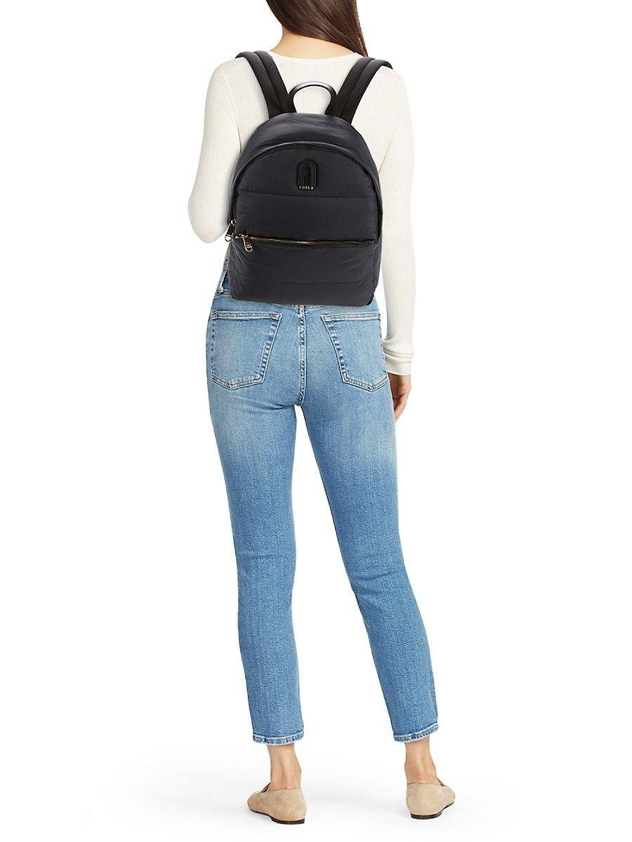 Furla Calipso Logo Backpack in Black | Lyst