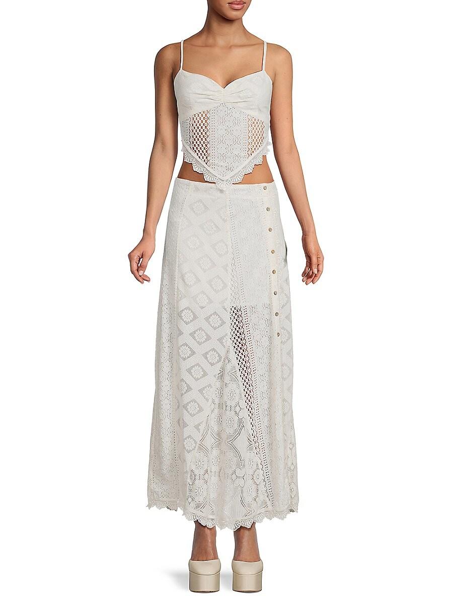 Free people hot sale lace top dress