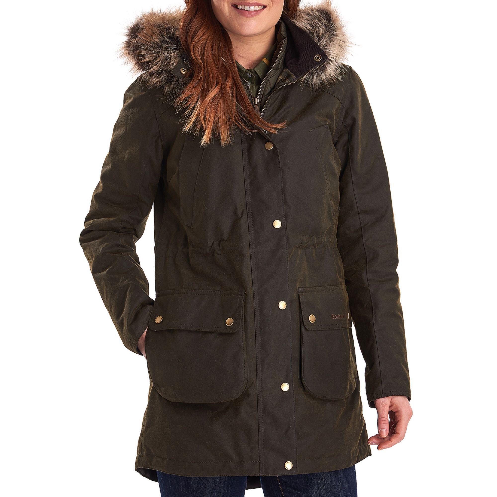 Barbour Kelsall Wax Parka in Olive (Green) - Lyst