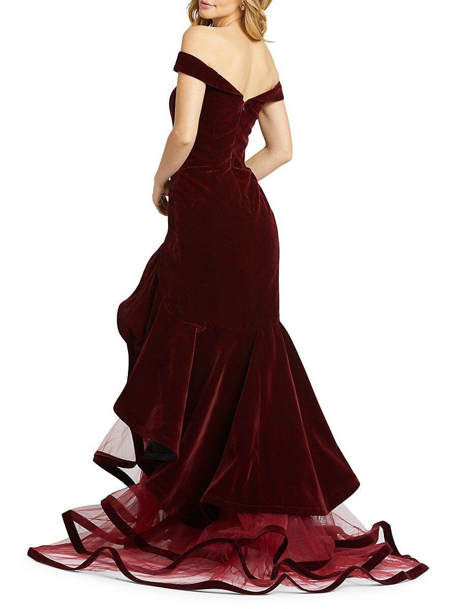 Mac duggal hot sale velvet dress