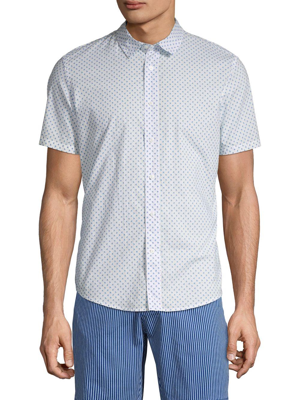 Slate & Stone Cotton Printed Short-sleeve Button-down Shirt in Light ...
