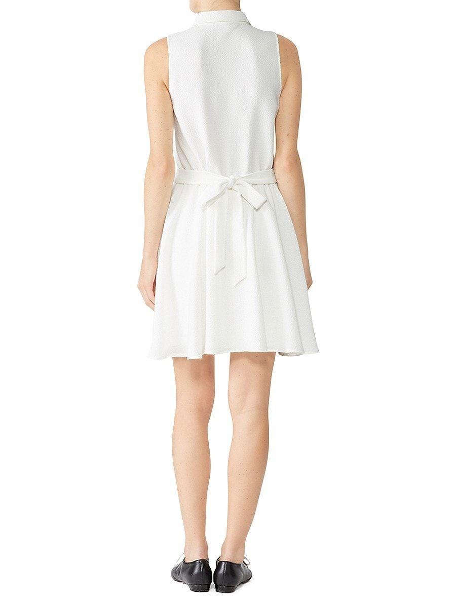 Black Halo Malena Pebble Crepe A Line Dress in White Lyst