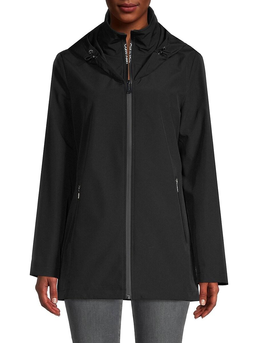 Calvin Klein Flex Tech Hooded Jacket in Black Lyst