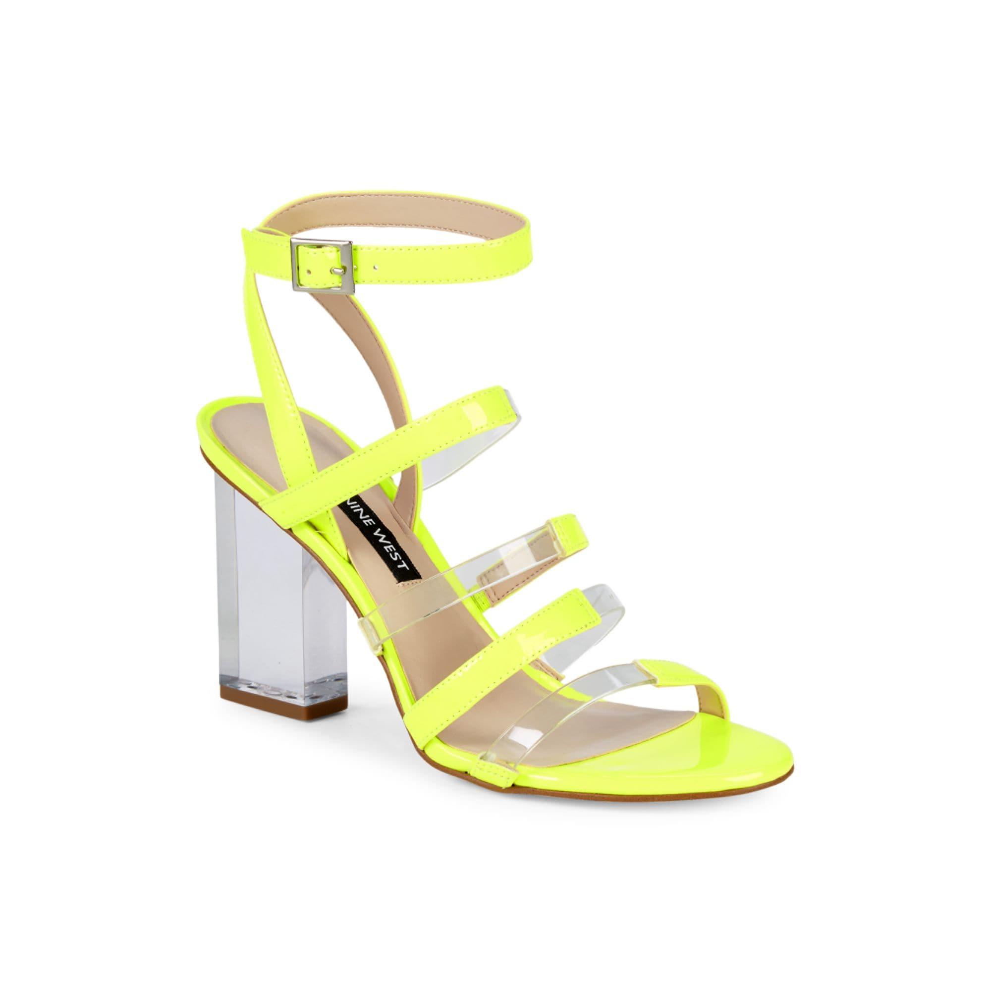 nine west mod transparent heel sandals