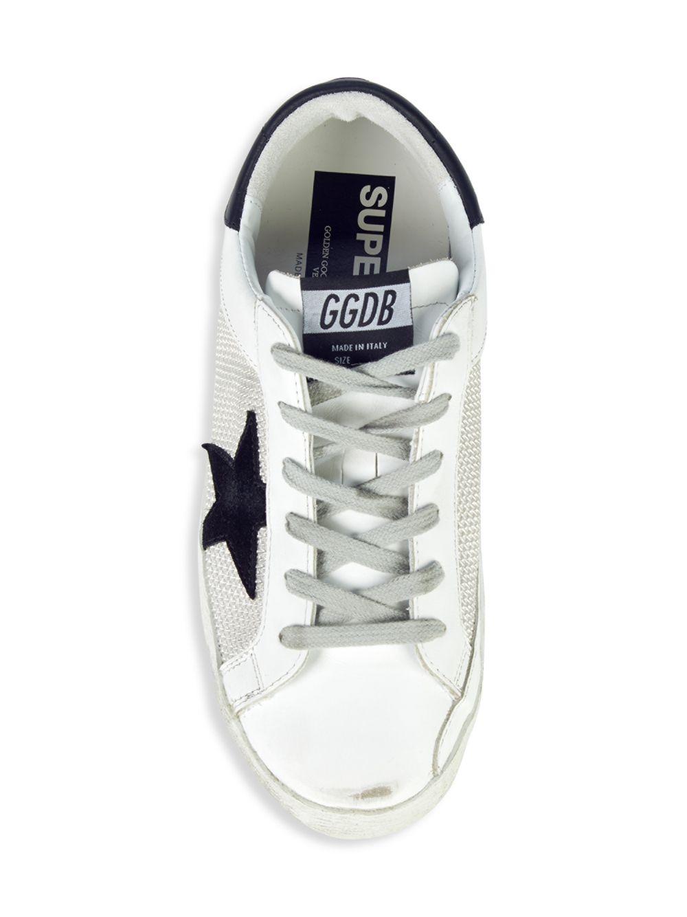 Goose Superstar Mixed Media Sneakers in White - Lyst