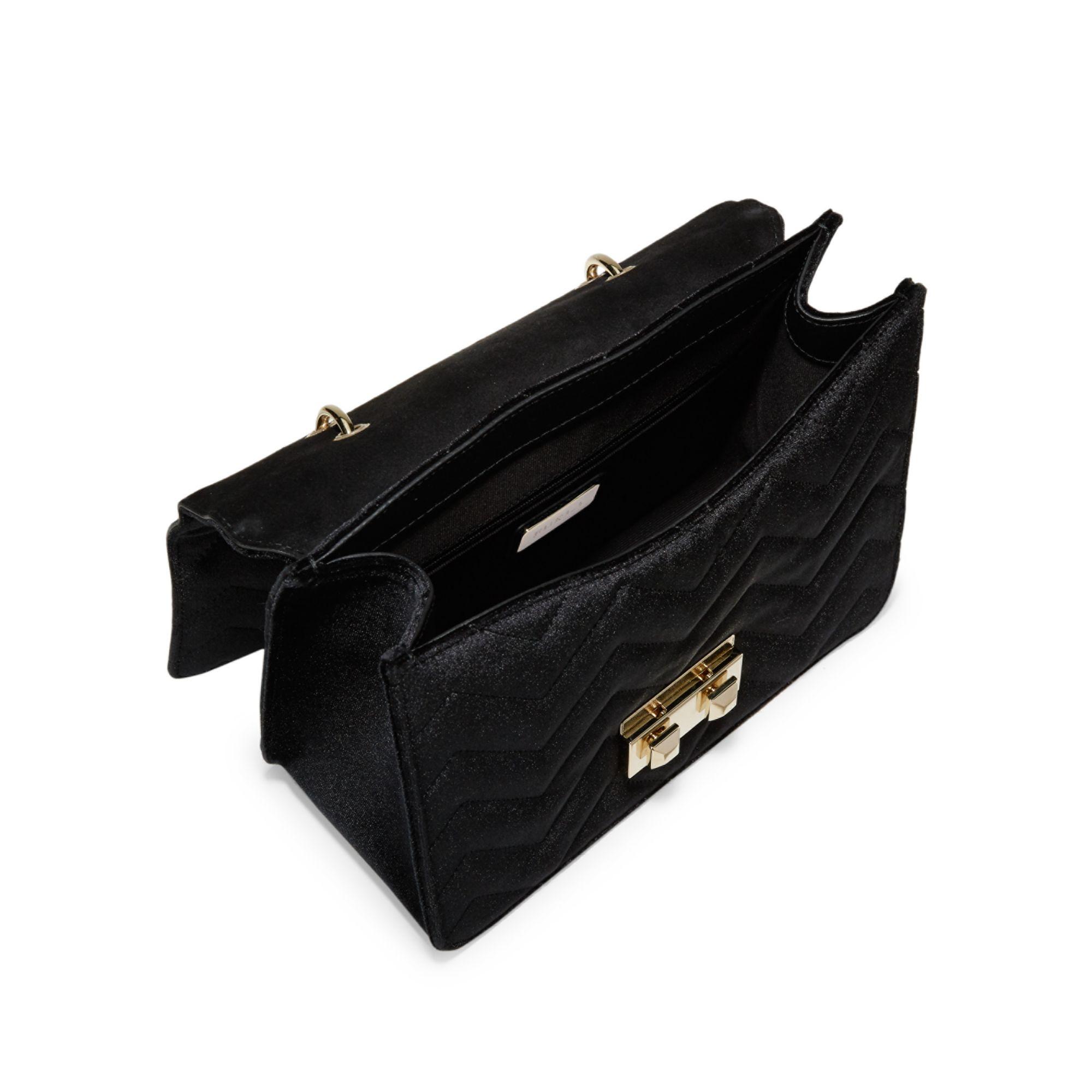 Furla Bella Velvet Handbag in Onyx (Black) Lyst