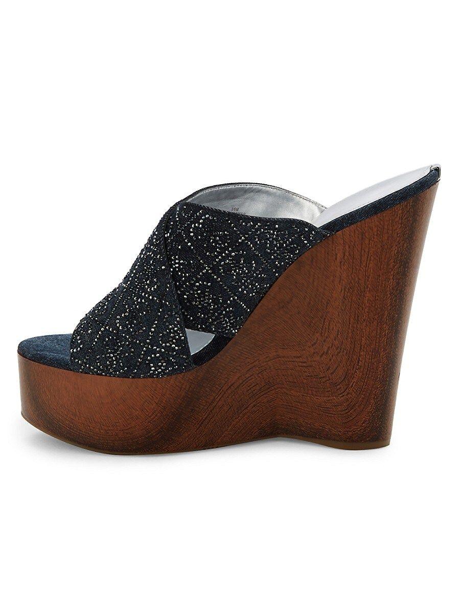 Guess Glitter Criss-cross Sandals in Brown | Lyst