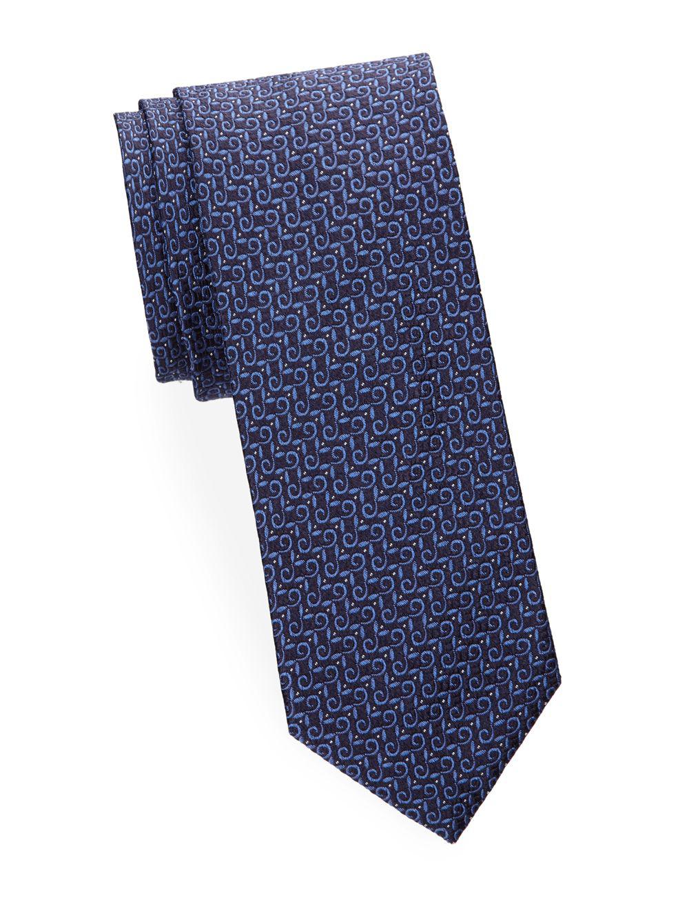 embroidered silk tie