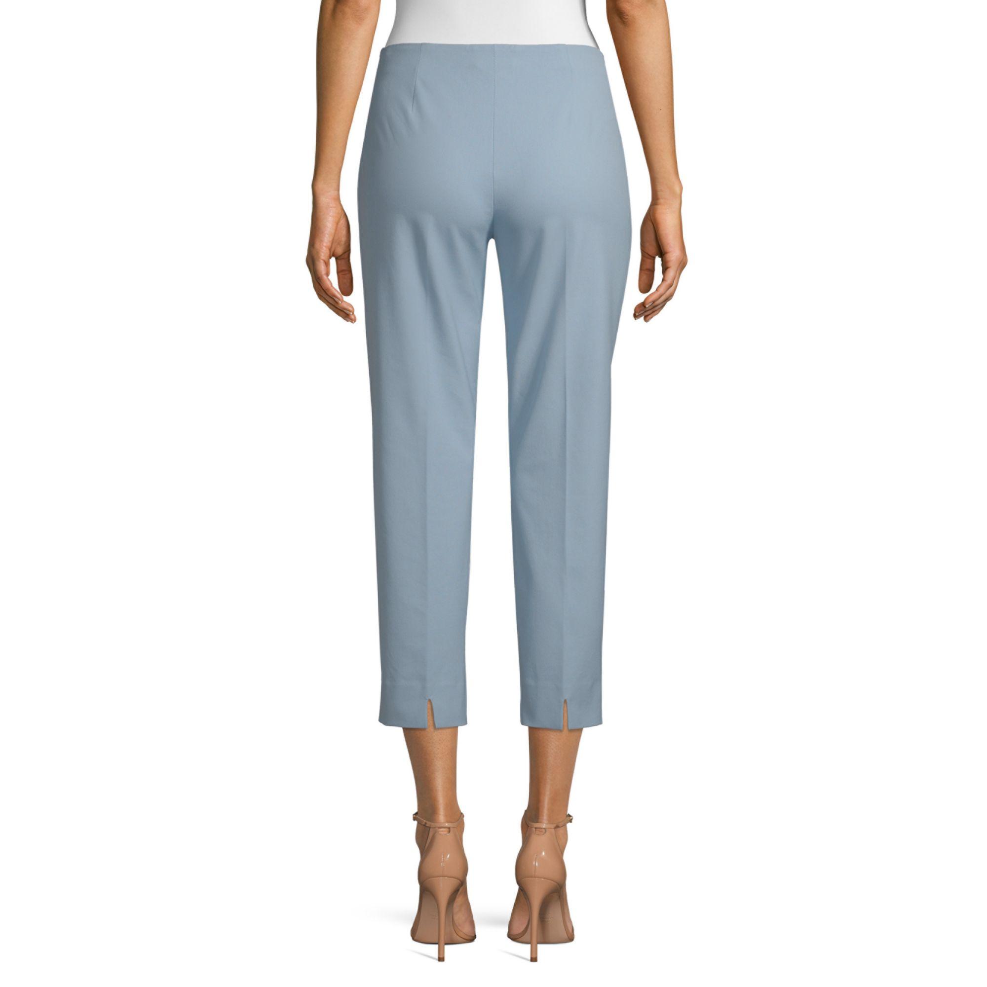 Piazza Sempione Cotton Audrey Stretch Cropped Pants in Light Blue (Blue ...