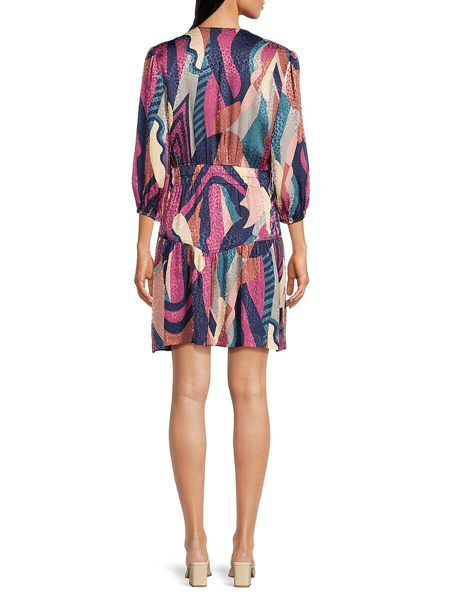 Ba sh Wacla Abstract Print Mini Dress in Red Lyst