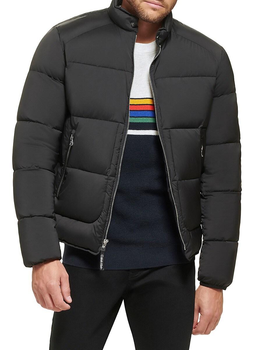 Calvin Klein Moto Puffer Jacket in Black for Men Lyst