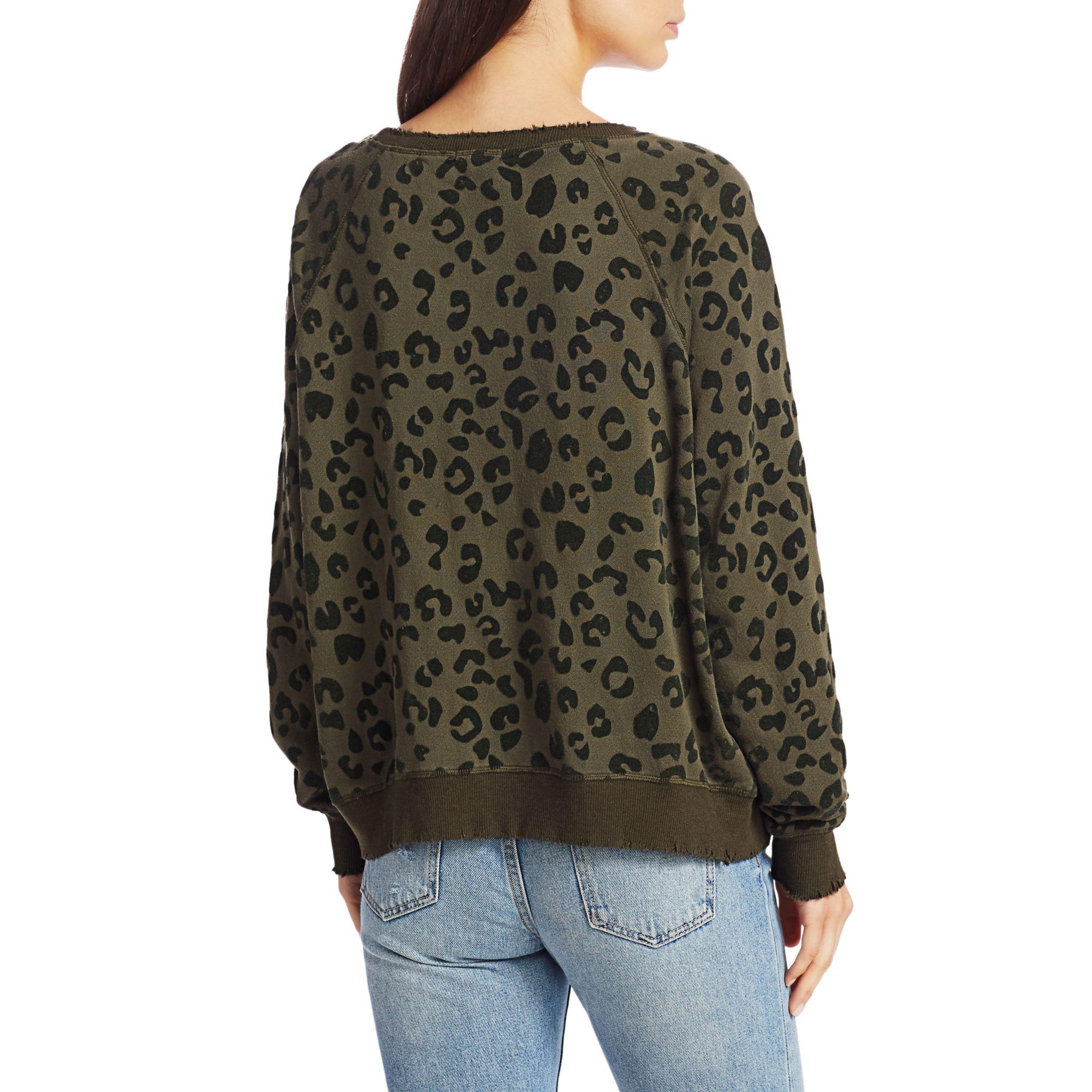 Rails Cotton Theo Leopard Print Sweatshirt - Lyst