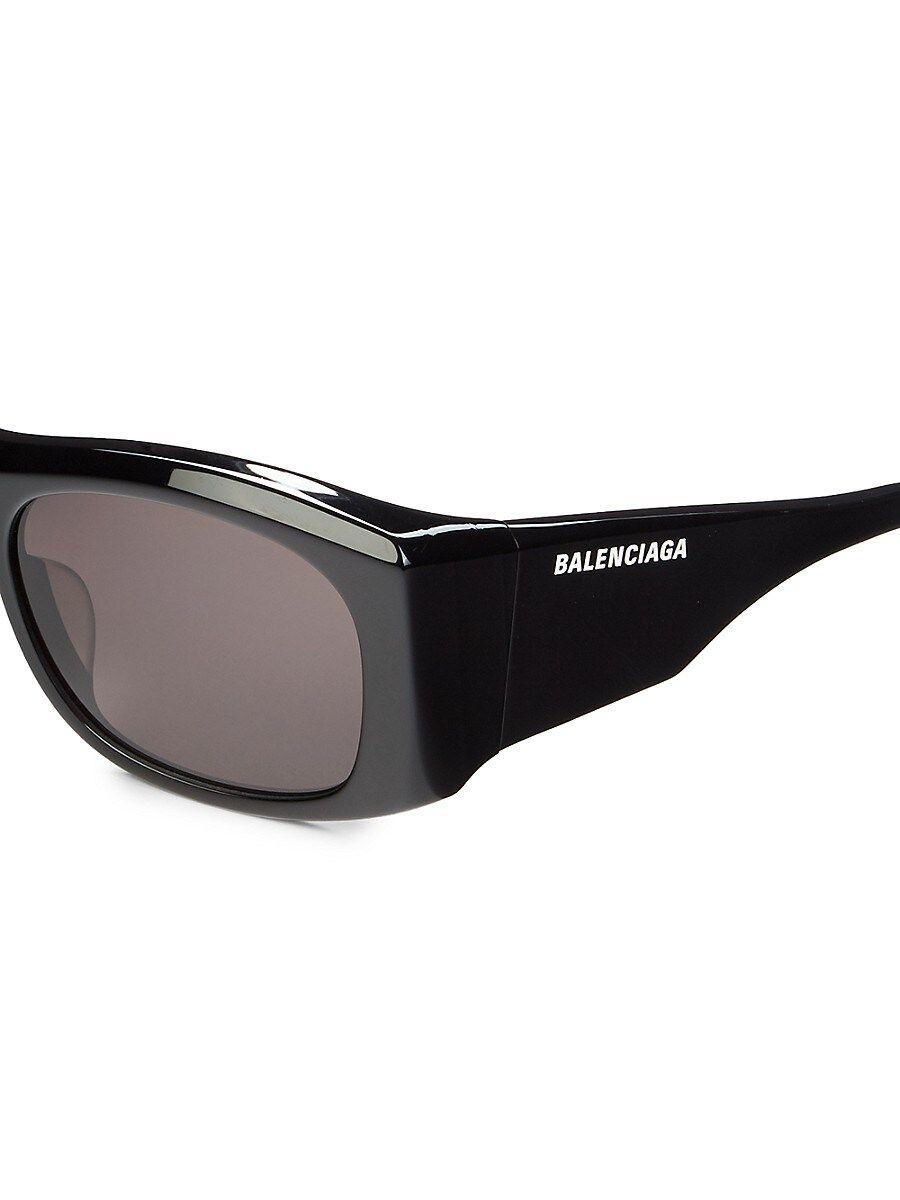 Balenciaga Black Ski Rectangle Sunglasses  Smart Closet