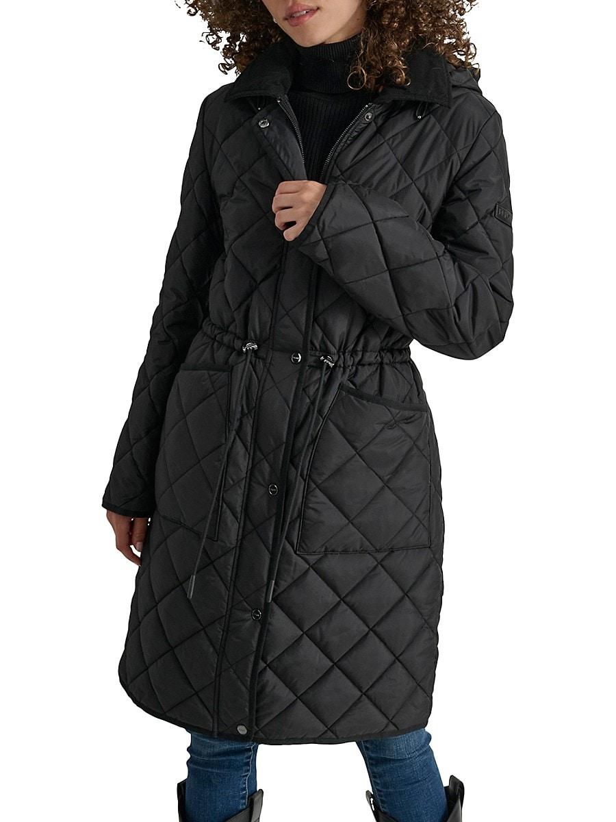 Dkny faux fur hooded parka sale