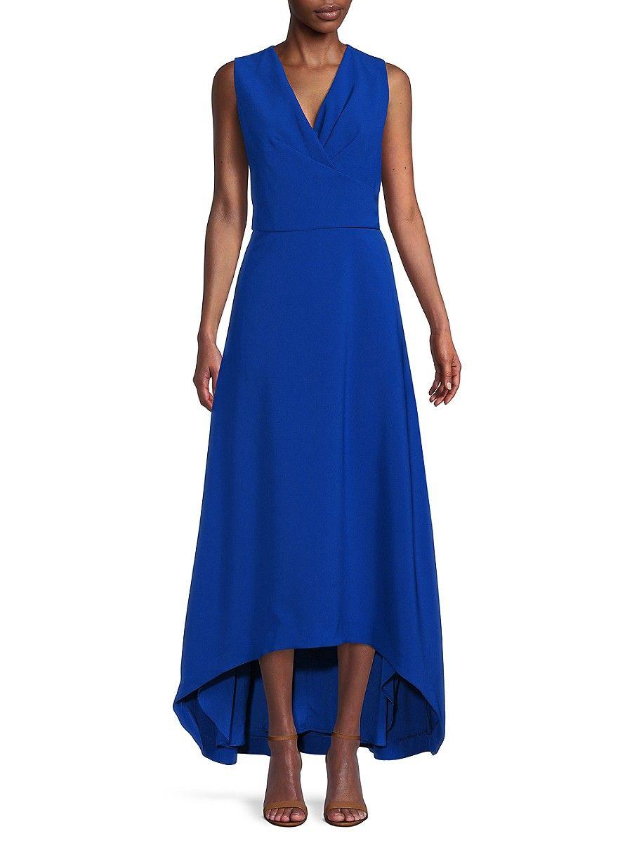 Kay Unger Melinda High Low Gown in Blue | Lyst