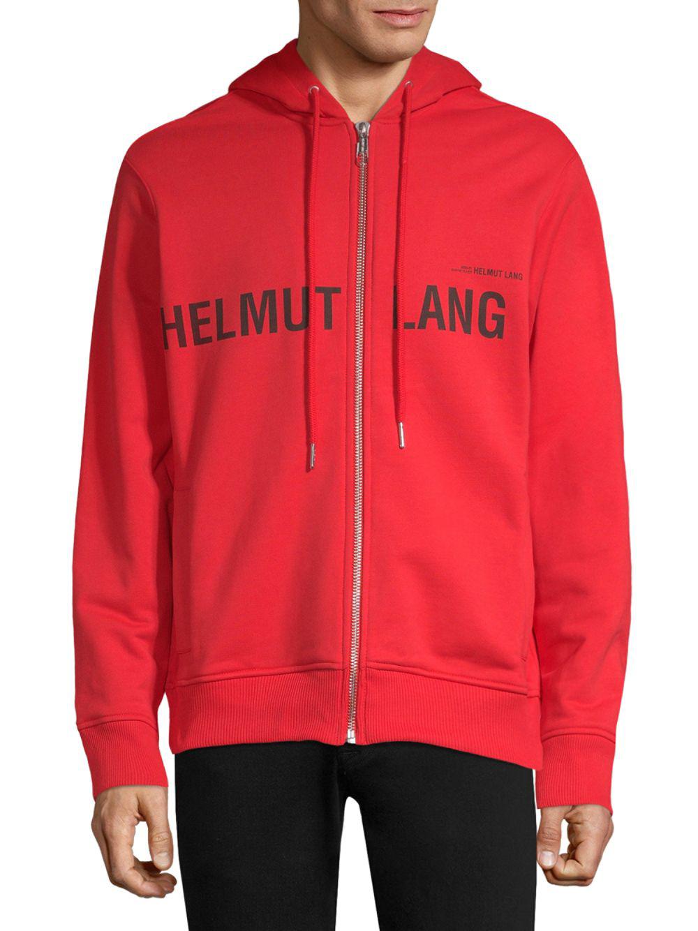 helmut lang red zip up