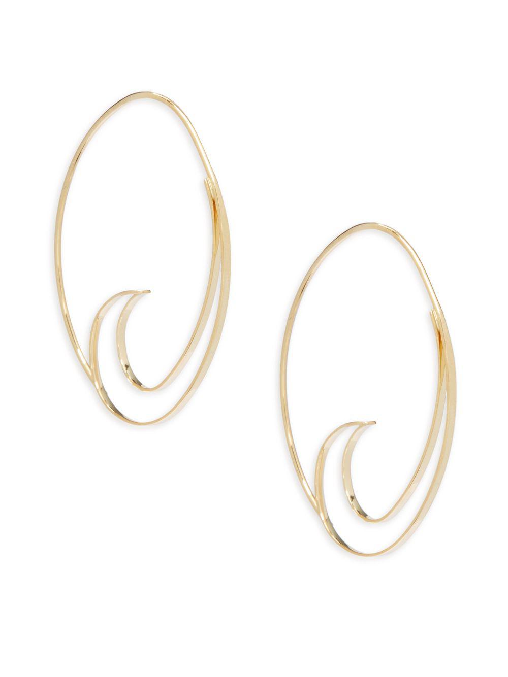 Saks Fifth Avenue 14k Yellow Gold & 14k Gold Hoop Earrings in Metallic
