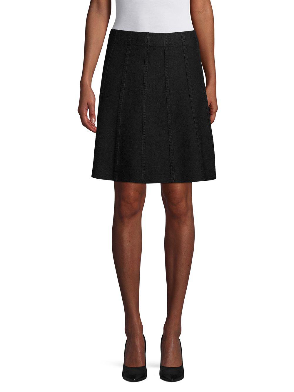 Saks Fifth Avenue Synthetic Pullon Flared Skirt in Black Lyst