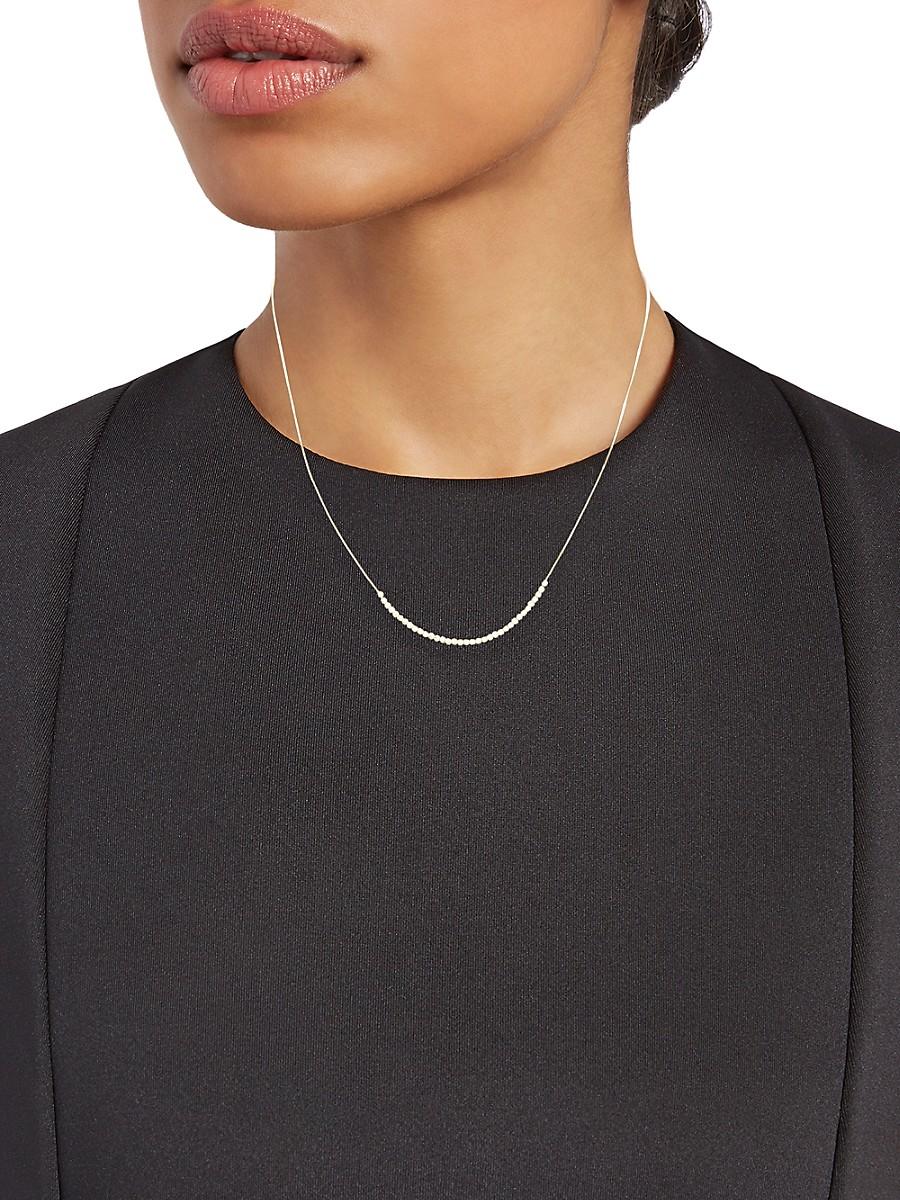 Saks Fifth Avenue 14k Diamond Cut Ball Chain Necklace in Metallic | Lyst UK