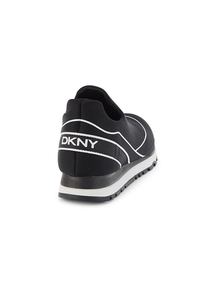 DKNY Logo Slip On Sneakers in Gray | Lyst