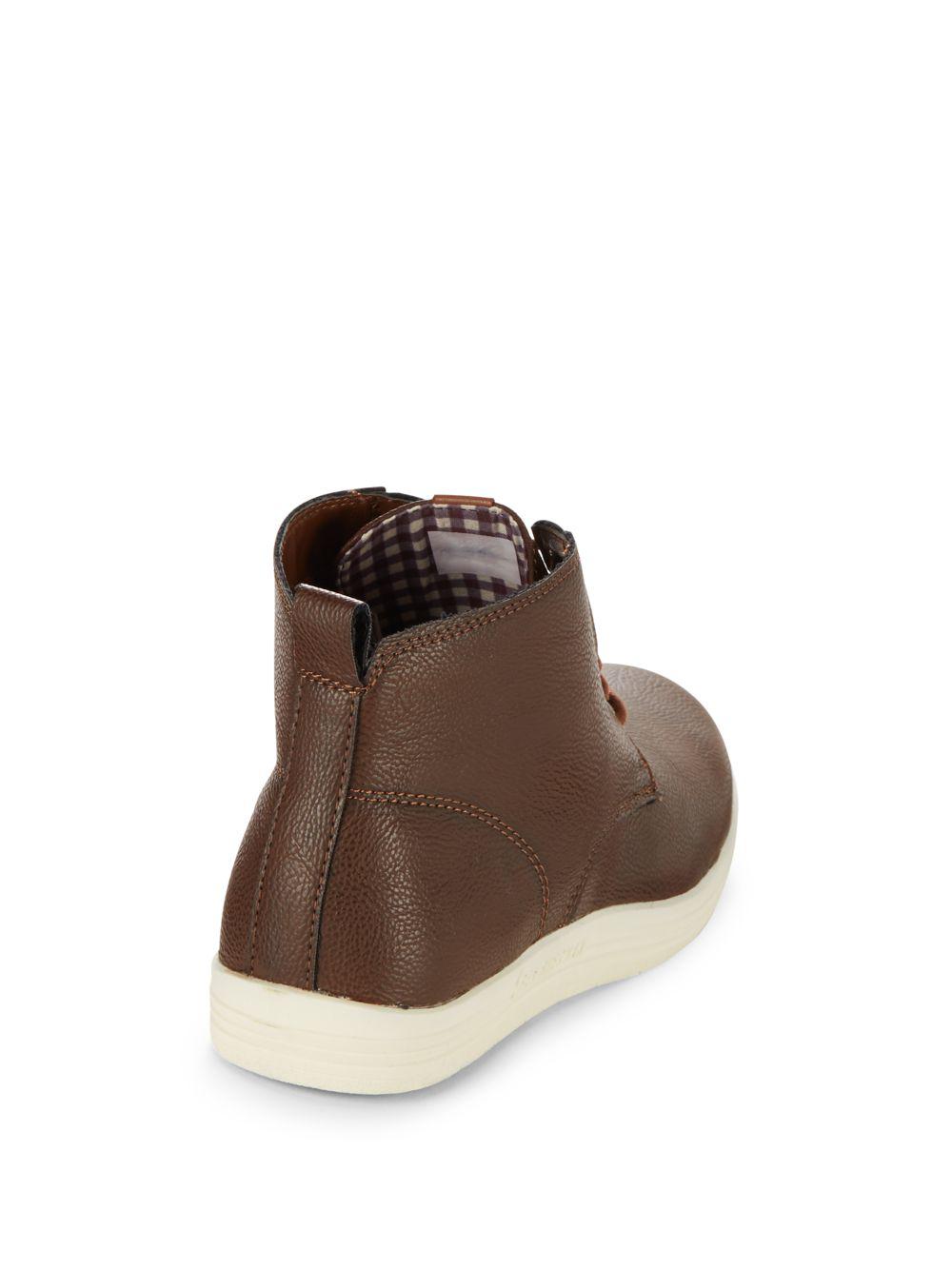 Ben Sherman Leather High-top Sneakers in Brown for Men - Lyst