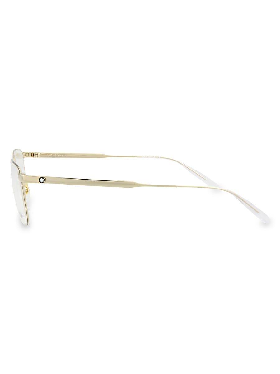 Montblanc 53mm Rectangle Eyeglasses in White | Lyst