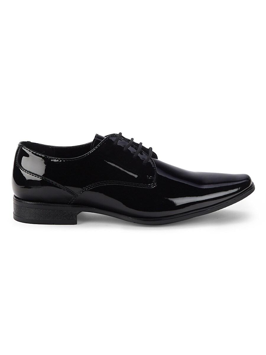 Calvin Klein Brodie Square Toe Patent Oxfords in Black for Men Lyst